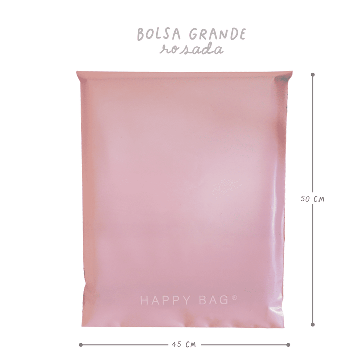 happy bag bolsa compostable grande rosada
