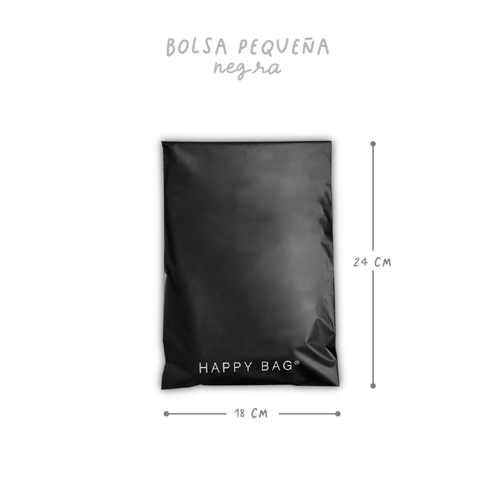 happy bag bolsa compostable negra pequeña